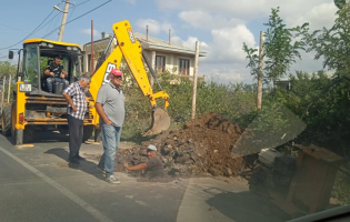 გორის სოფელ ხიდისთავში სასმელი წყლის მილი დაზიანებიდან 2 თვის შემდეგ შეაკეთეს