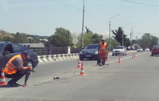 გორში საგზაო მონიშვნის ხაზები ნაადრევად წაიშალა